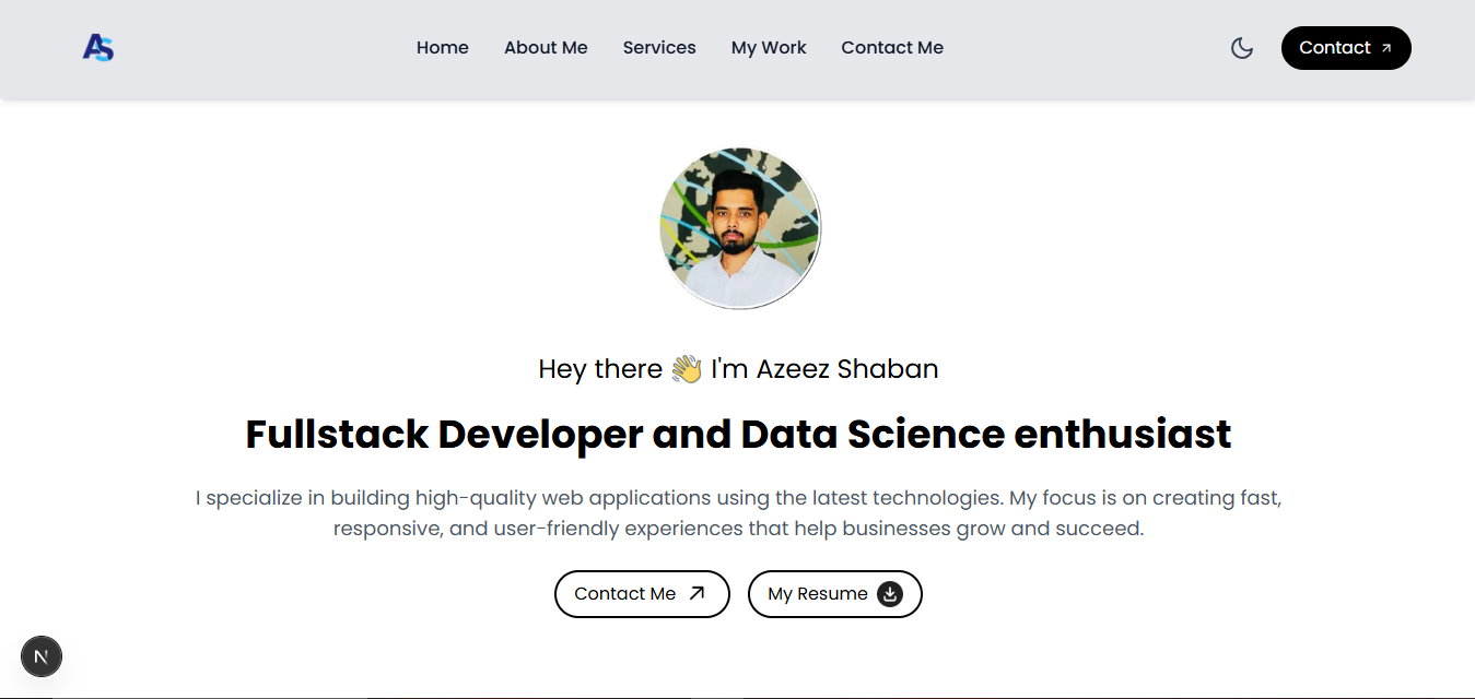 Responsive personal portfolio website